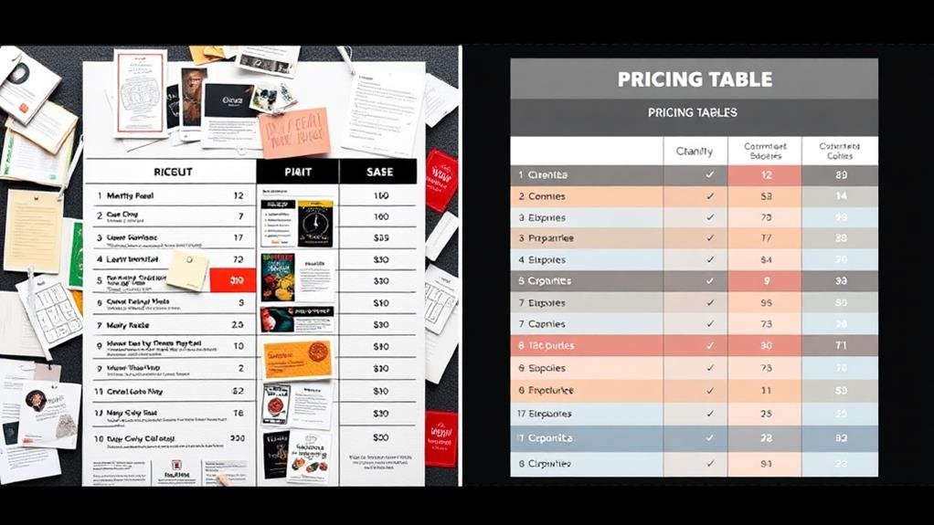 clear visual price hierarchy